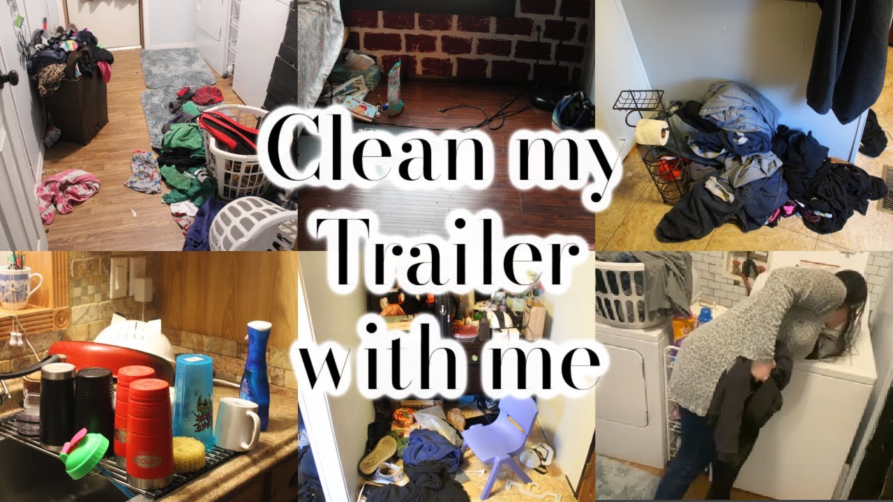 Cleaning my Trailer with me #cleaningmotivation #mobilehomeliving