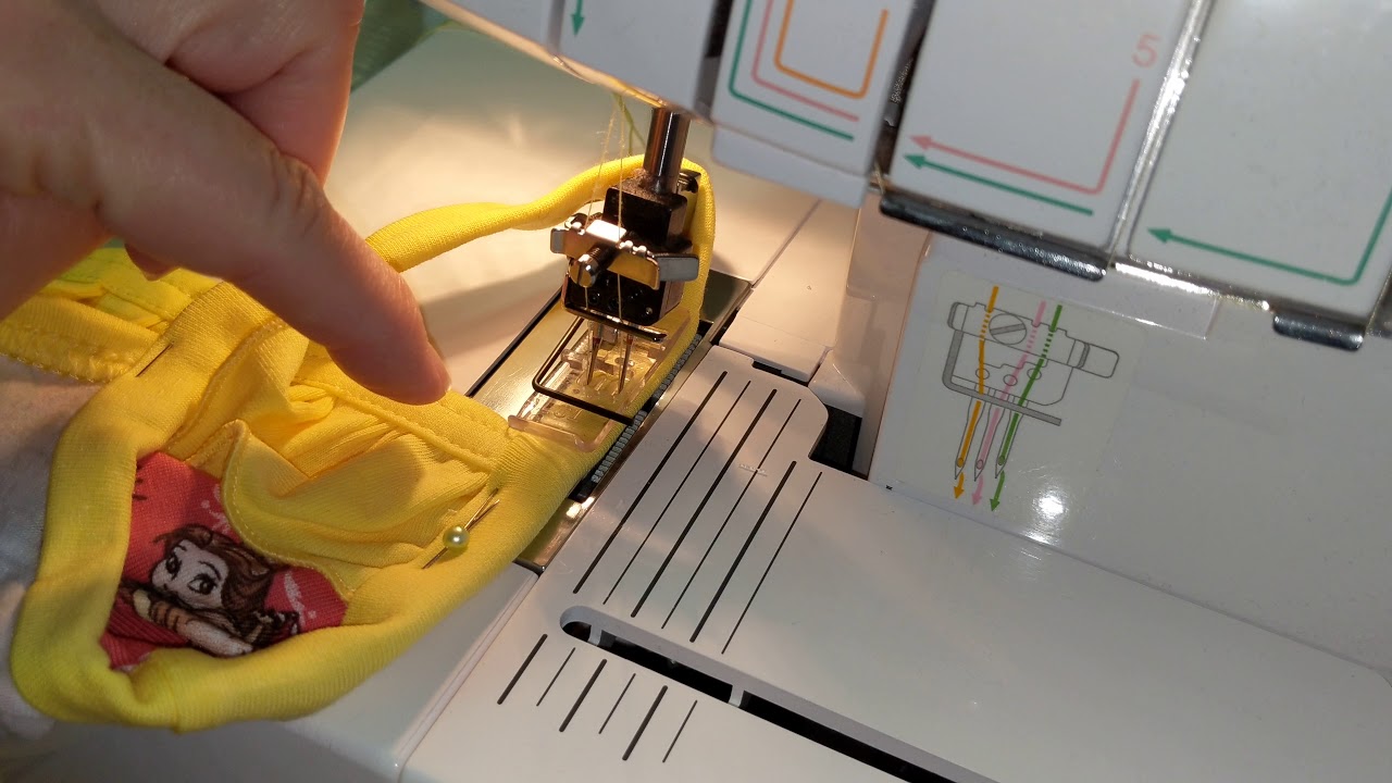 Cover stitching on the Brother 2340CV over thick seams without hammering.