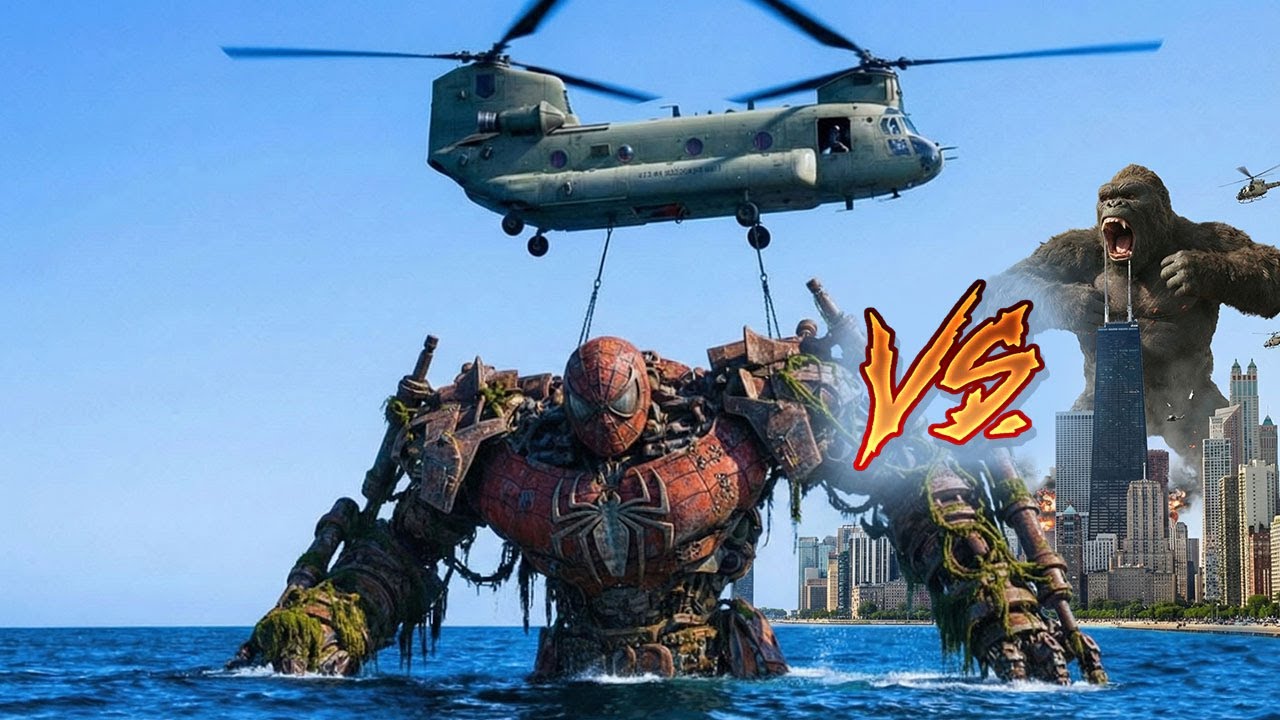 From RUST to RULER Colossal GIANT Spider Man Titan Restoration & EPIC Fight vs  King Kong