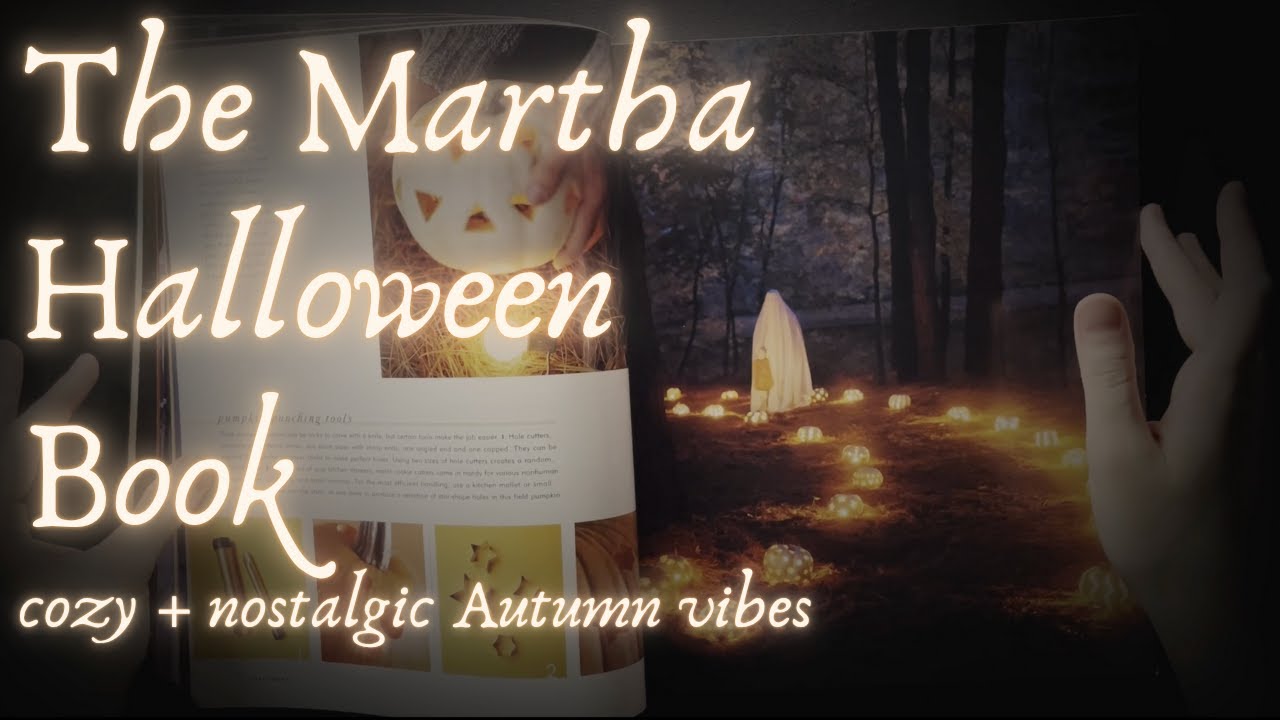ASMR Whispering Martha Stewart Halloween Book Ear to Ear Page Turning & Gentle Tapping Vintage Flip
