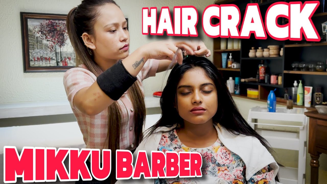 Hair cracking head massage therapy by Mikku Barber to reduce headache n Stress 💈ASMR