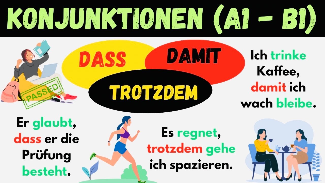 Master German Connectors: Using Dass, Trotzdem, and Damit Like a Pro | A1-B1 | #deutschfürbeginner