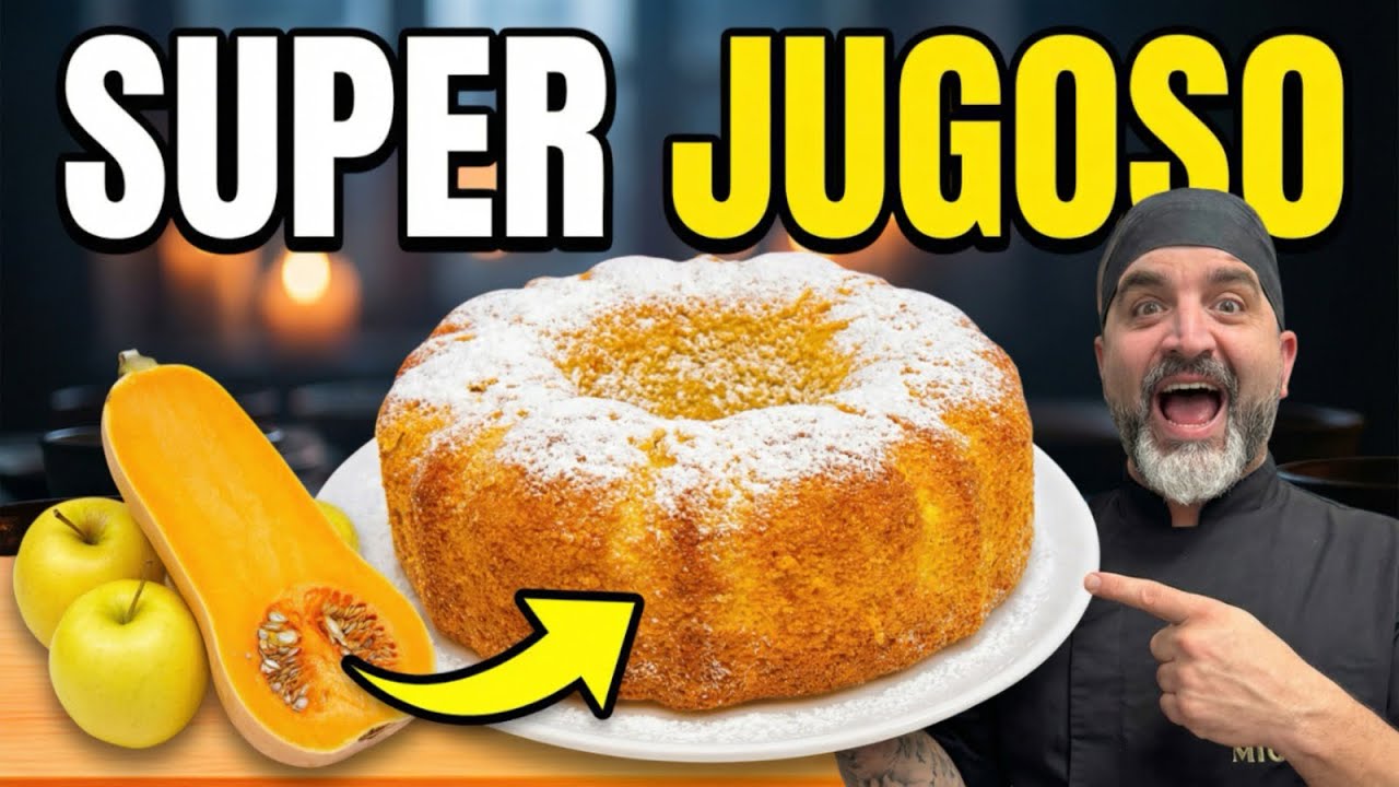 Bizcocho de Manzana y Calabaza EXTRAJUGOSO 🍎🎃 ¡La combinación perfecta! Receta fácil