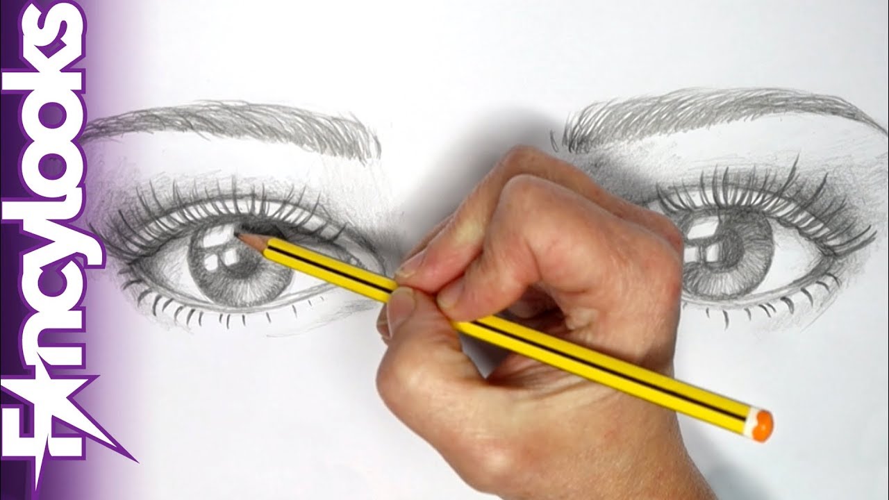 Cómo dibujar los dos ojos a lápiz-paso a paso