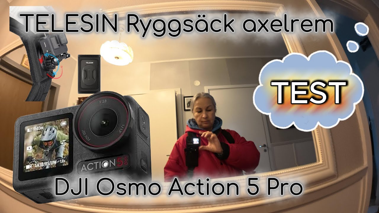 Можно ли снимать POV на рюкзачном креплении? DJI Osmo Action 5 Pro #dji#telesin