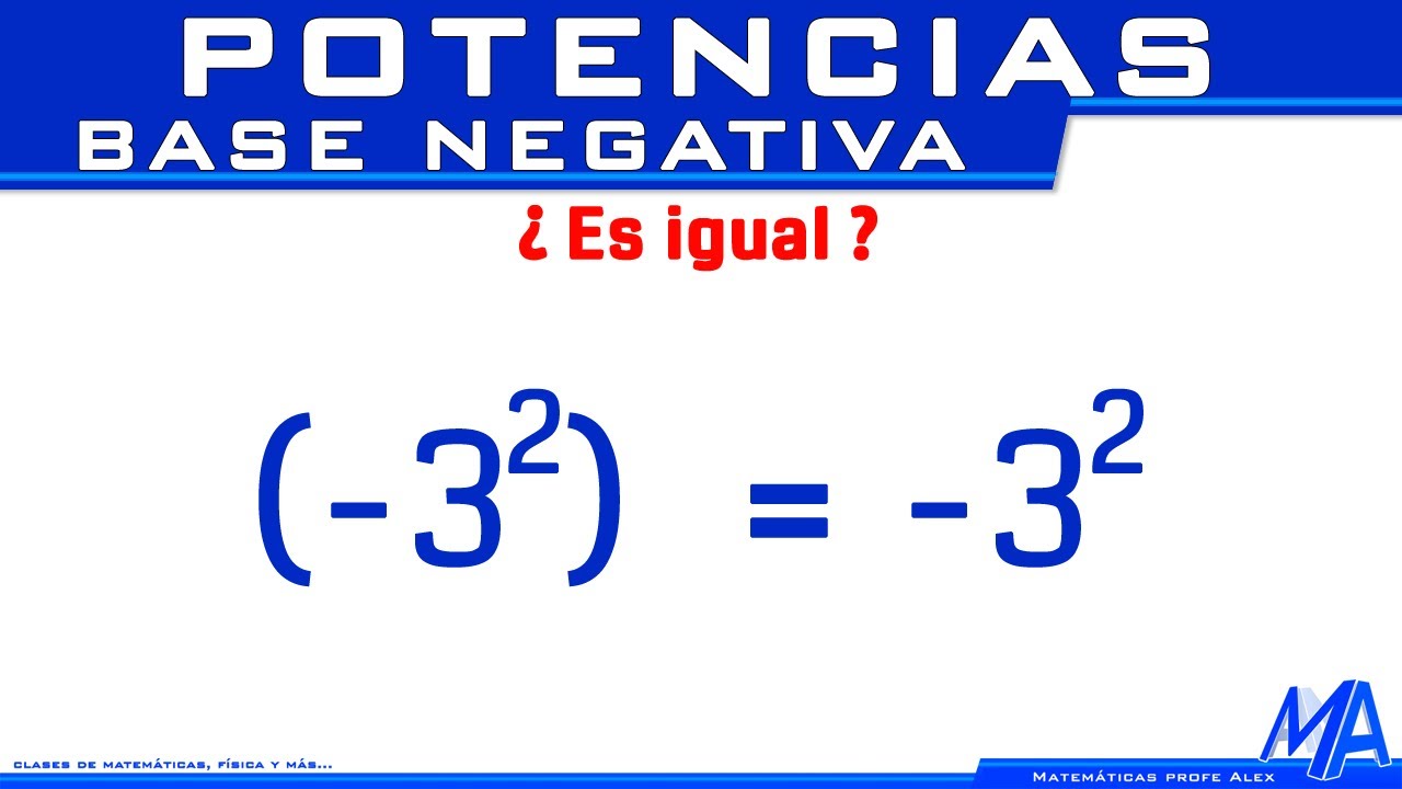 Potencias con base negativa