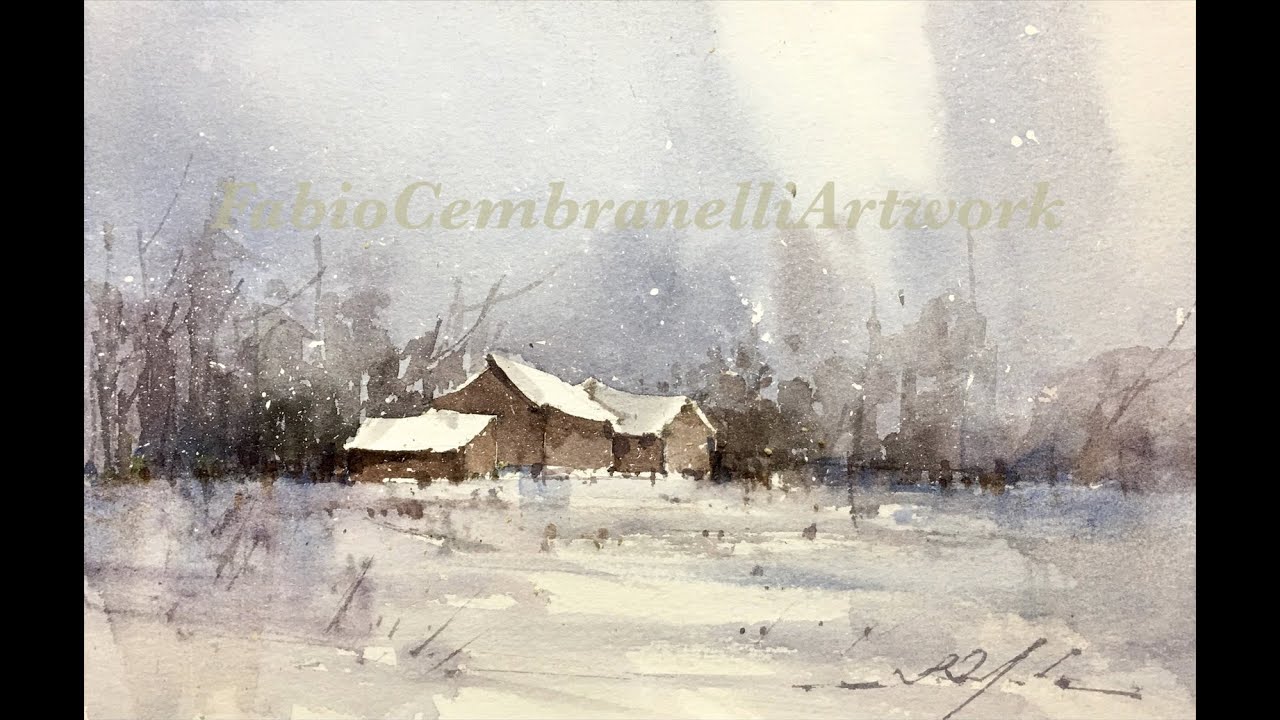 Watercolor/Aquarela - Demo Snow - Neve