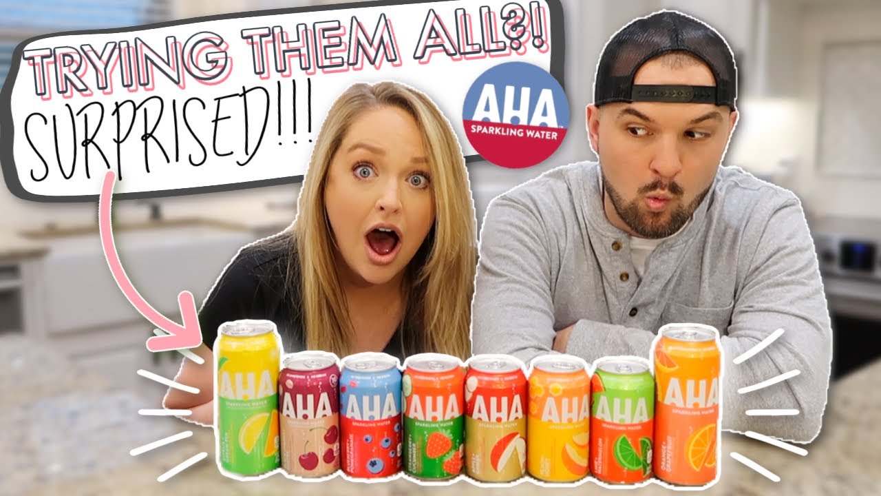 TRYING EVERY AHA SPARKLING WATER FLAVOR! |😱 Better Than Bubly Sparkling Water?Taste Test+AHA Review