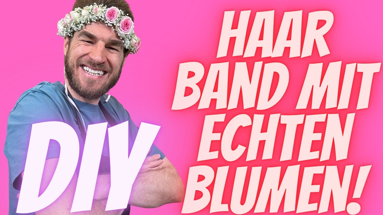 DIY Haarschmuck mit Blumen 🌹 Romantisches Haarband mit Rosen & Schleierkraut selber machen