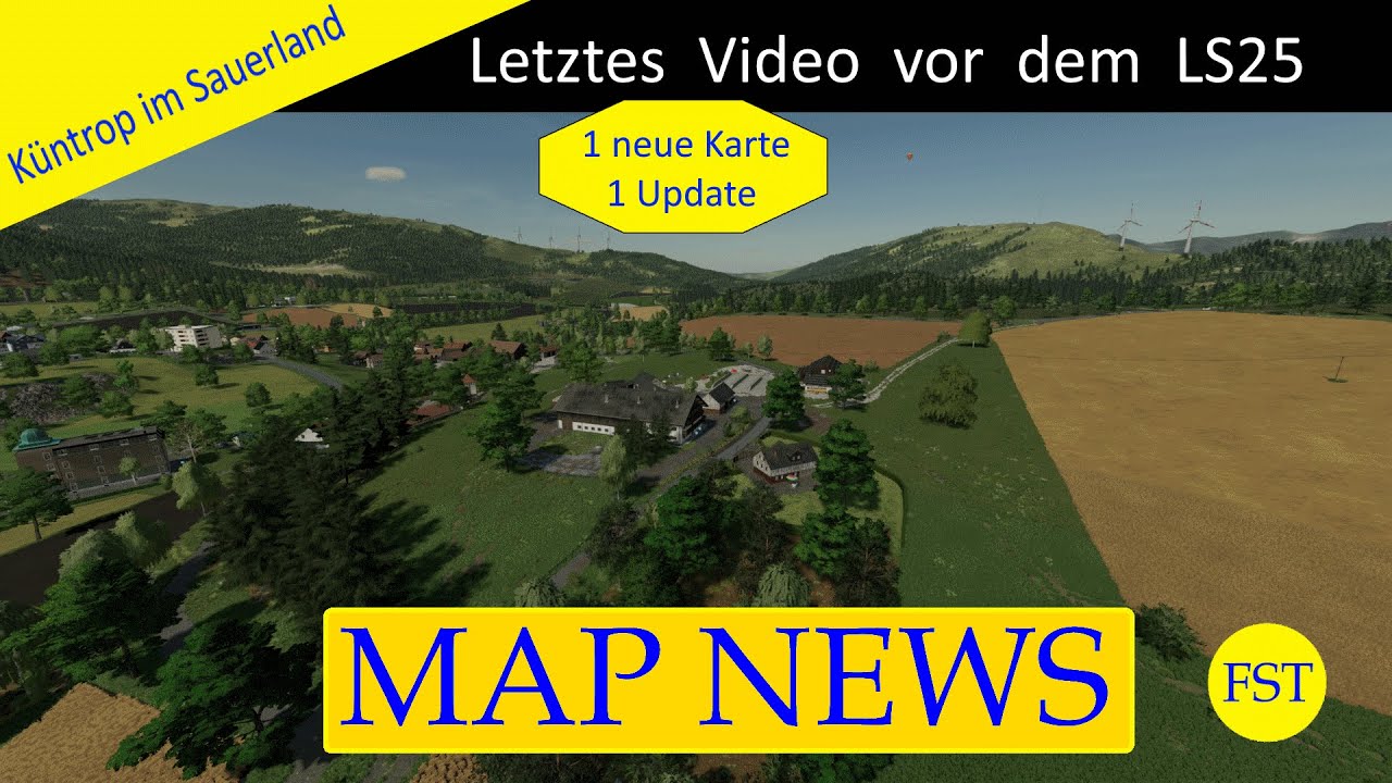 LS22 MAP NEWS Letztes Video vor dem LS25 Küntrop im Sauerland 9.-11.11.24 LS22 Mapvorstellung