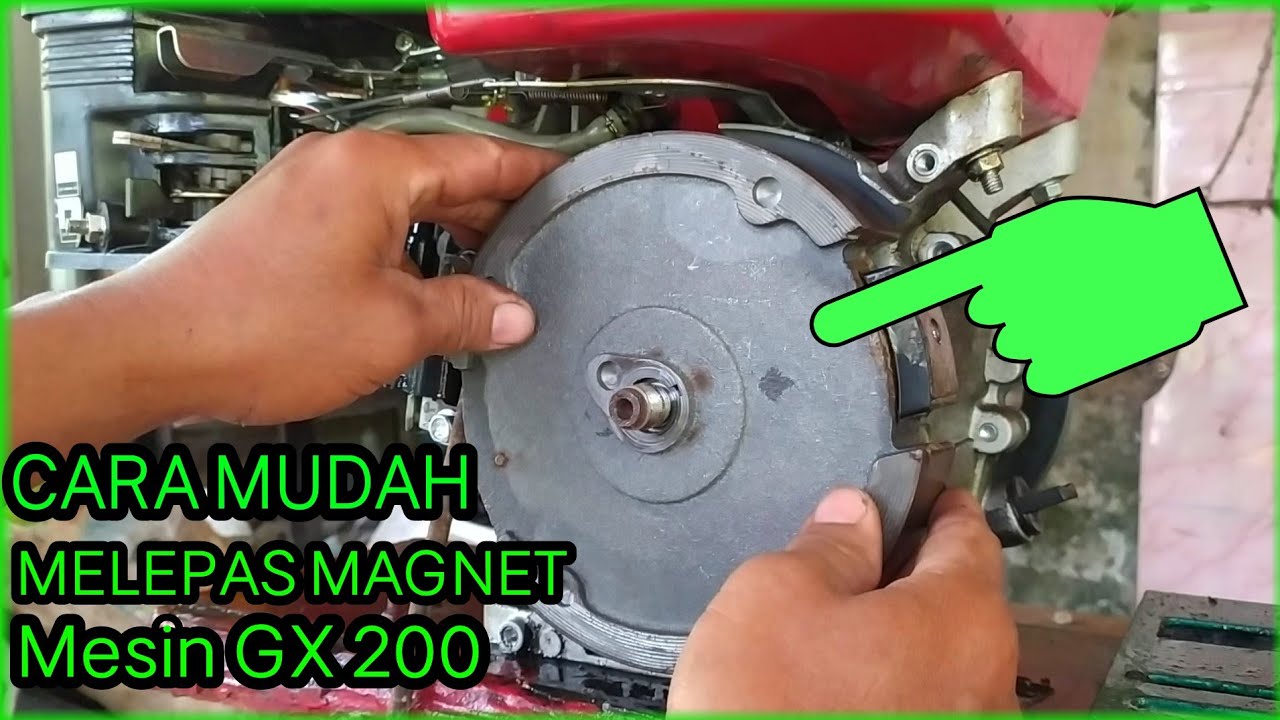 Cara mudah melepas Magnet mesin diesel GX 200 tanpa treker