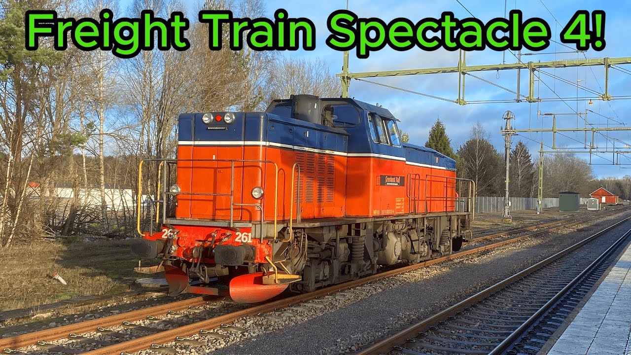 Freight Trains Across Swedish Railways! | Freight Trains Spectacle 4!