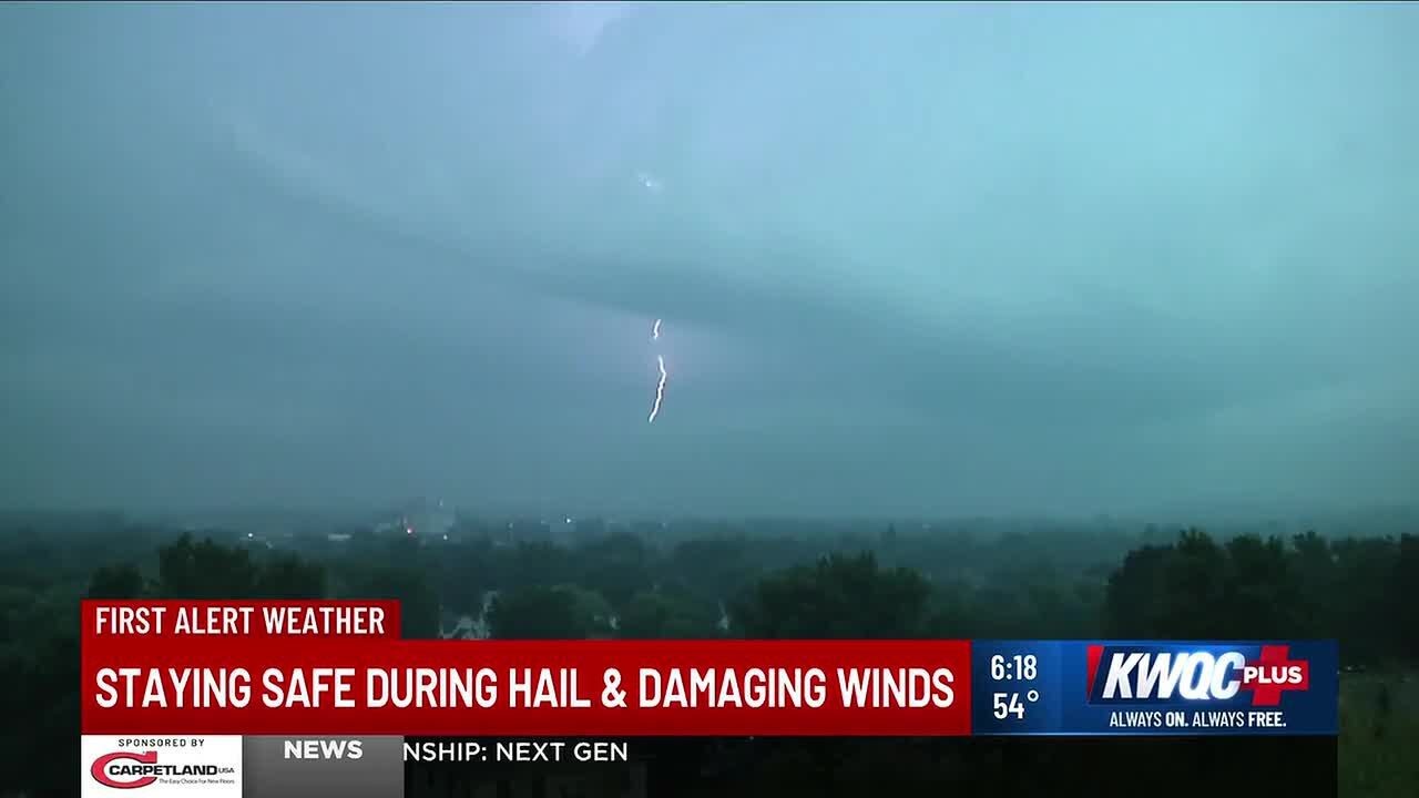 Staying safe during hail and damaging winds
