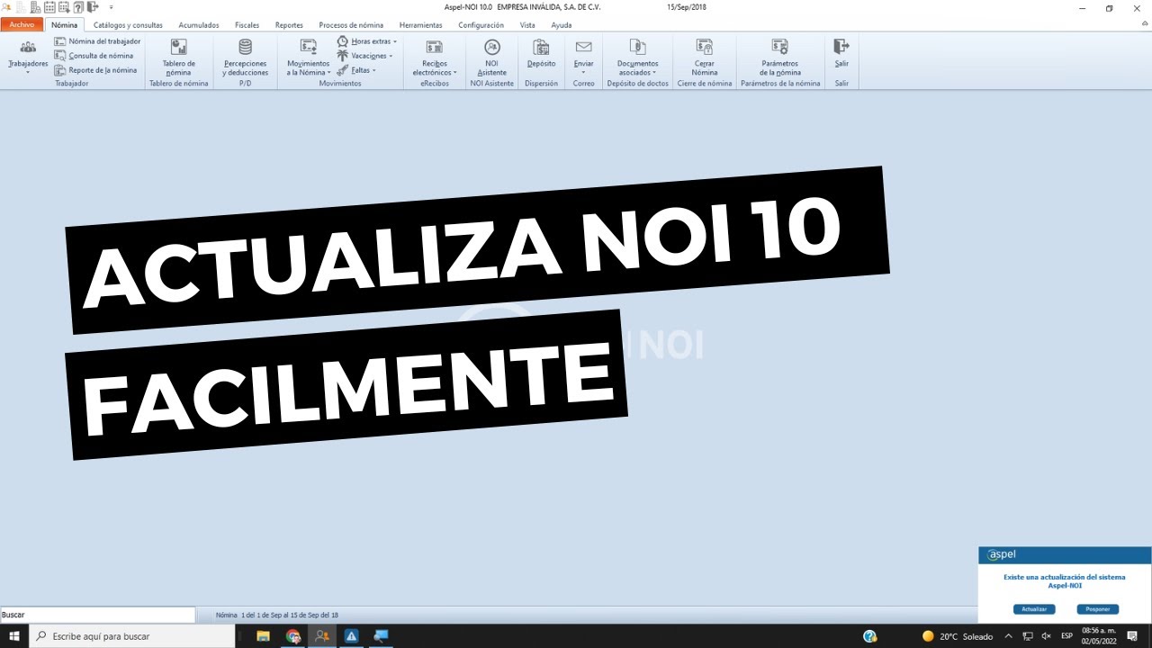 COMO ACTUALIZAR ASPEL NOI 10 DESDE EL SISTEMA