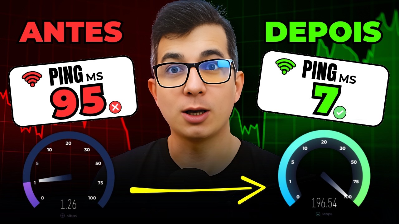 😱Como BAIXAR o PING e AUMENTAR a VELOCIDADE da INTERNET (Grátis)