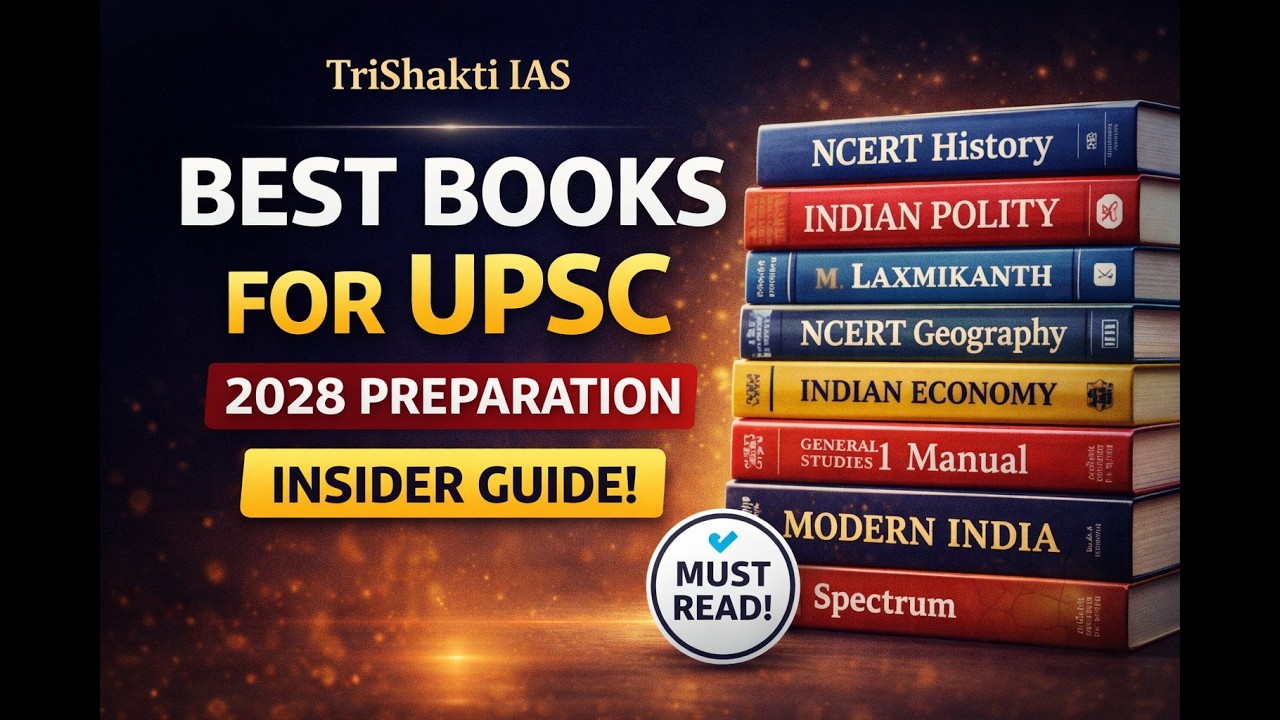Best Books for UPSC 2028 📚my book list | Complete Prelims + Mains Book List | TriShakti IAS
