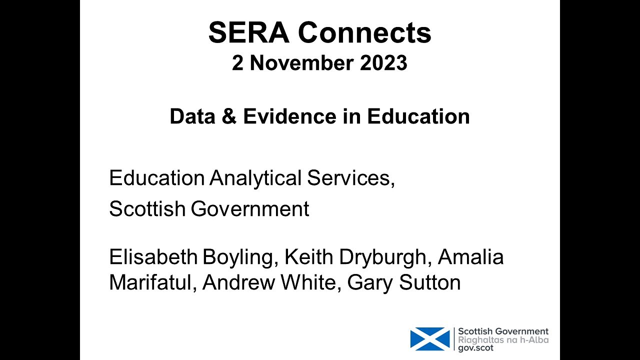 SERA Connects - Data & Evidence in Education