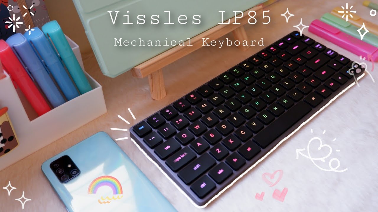 Vissles LP85 keyboard unboxing | ultra-thin optical-mechanical keyboard | with 19 RGB backlit modes