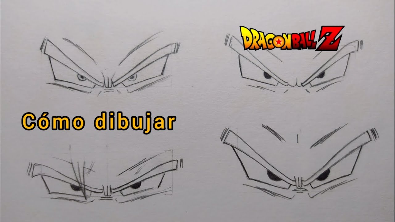 Como dibujar OJOS estilo dragón ball, tutorial paso a paso, fácil