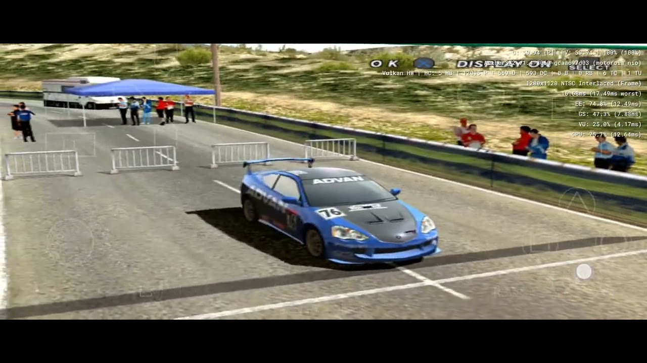 AetherSX2 (PS2 emulator) - R-Racing Evolution - Android snapdragon 870
