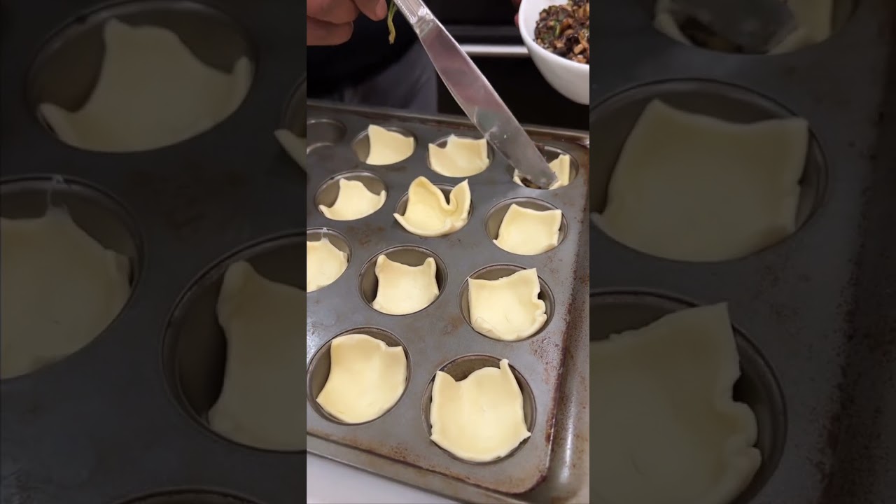 Easy Vegan Mushroom Puff Appetizer #shorts
