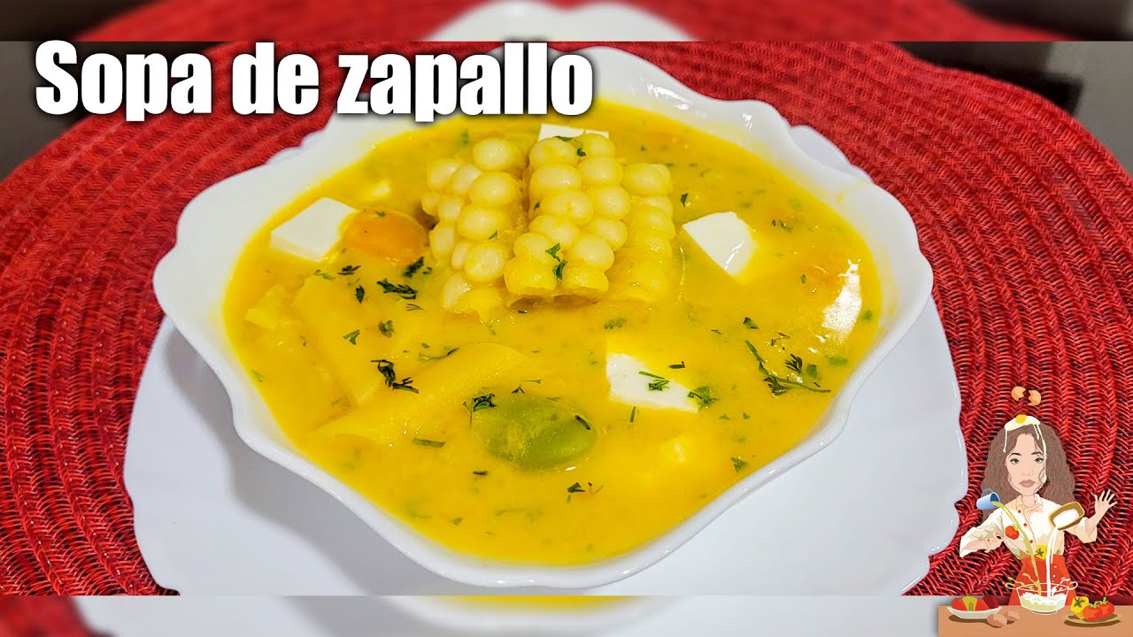 SOPA DE ZAPALLO, calabaza o auyama