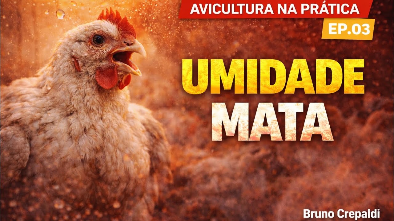 Ep. 03 O ERRO DA UMIDADE QUE ESTÁ MATANDO FRANGOS NO VERÃO! Curso Avicultura na Pratica 