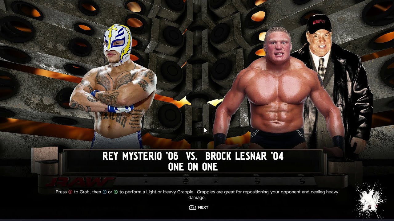 WWE 2K24 FULL MATCH —  Rey Mysterio vs Brock Lesnar —  No Disqualification Match!