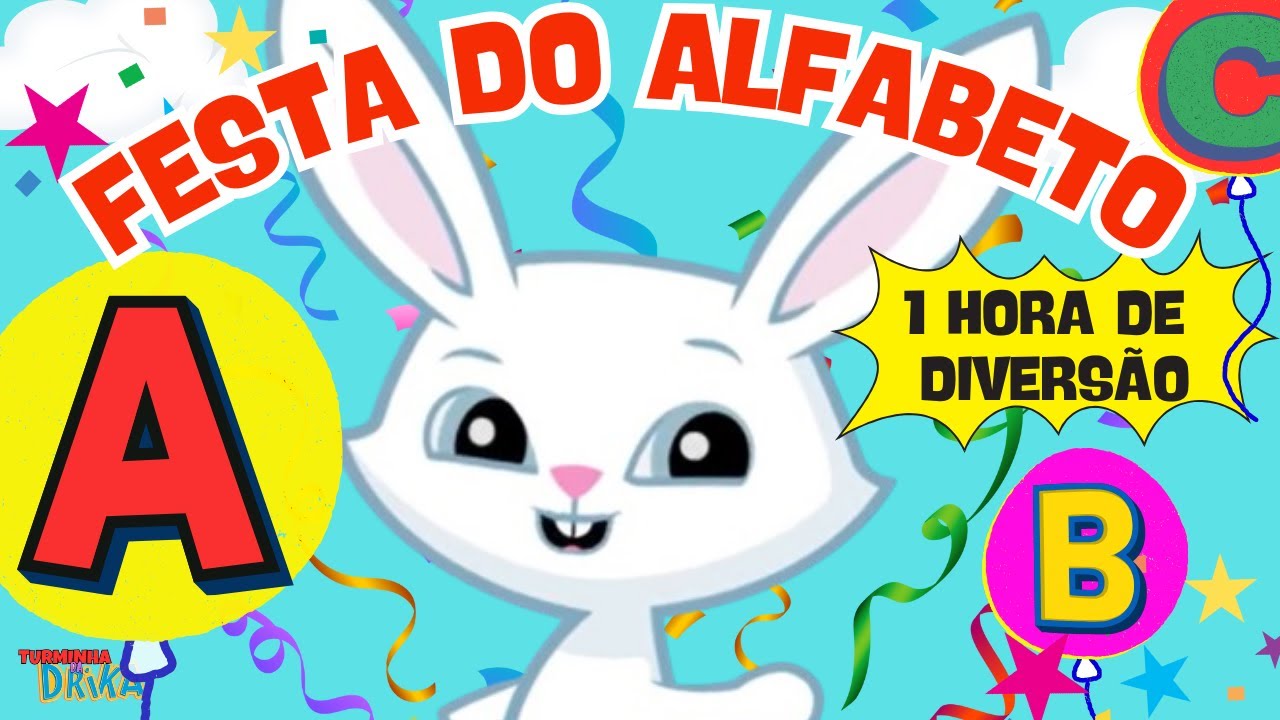 “1 HORA DE ALFABETO 🐰 Aprender Letras com a Coelhinha Fluffy – Vídeo Educativo Infantil”