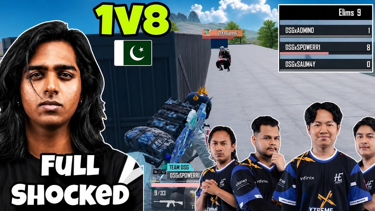 Godl Spower Solo 8Kills 1v8 🇮🇳 Easy Wipe Horaa Esports & Pakistan Team 🔥 Road To EWC