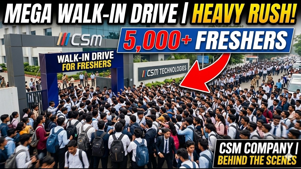 CSM Technology Mega Walk-In Drive 2026 | 5000+ Candidates | Infocity Bhubaneswar | Freshers Hiring
