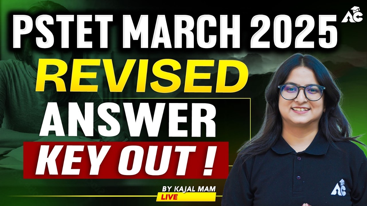 PSTET March 2025 Revised Answer Key OUT | Final Answer Key Update | PSTET Latest Update