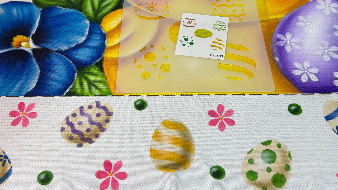 Pintura com stencil de ovinos coloridos | Pintura Em Tecido fácil 