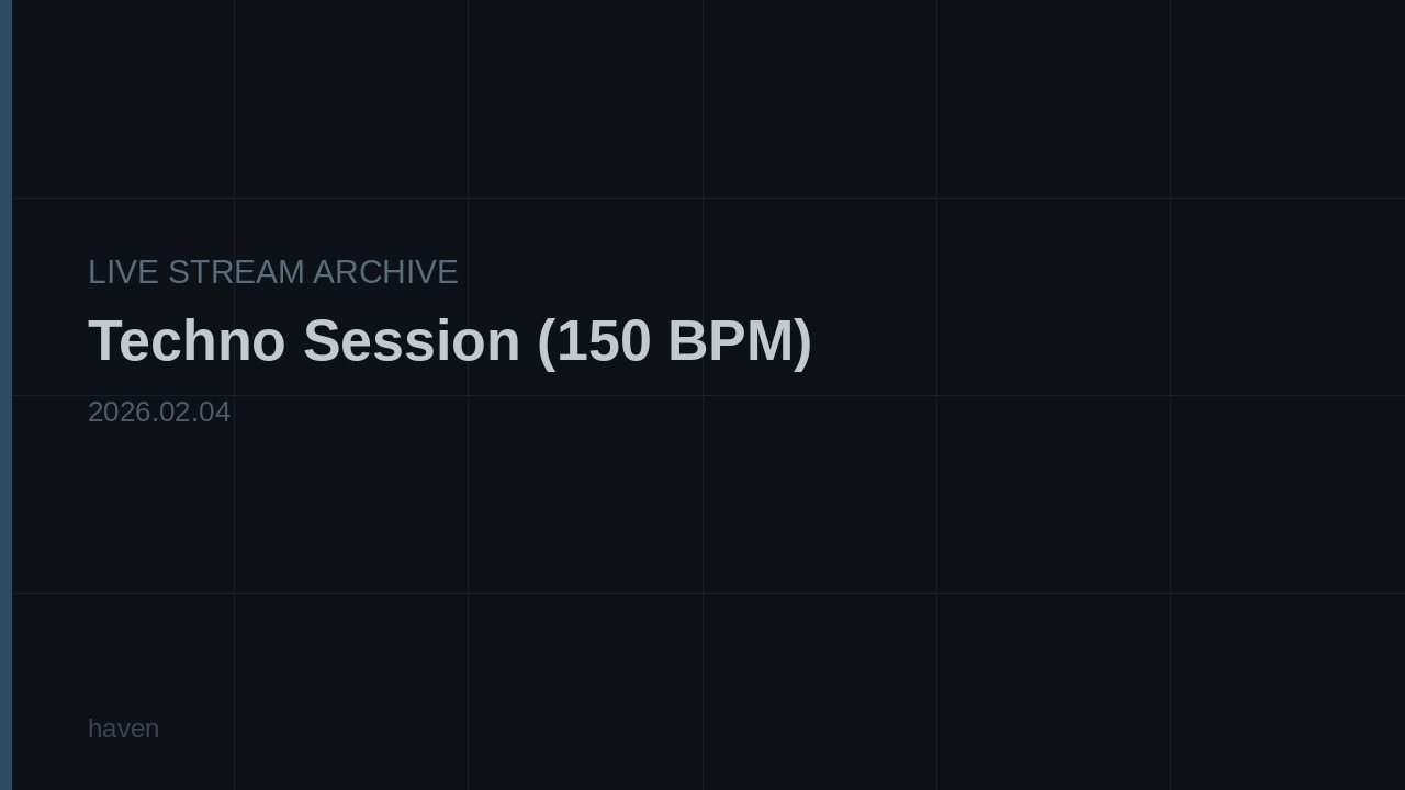 1hour Live Techno Music & Sound Visualizer | Ableton Live Performance (150 BPM)