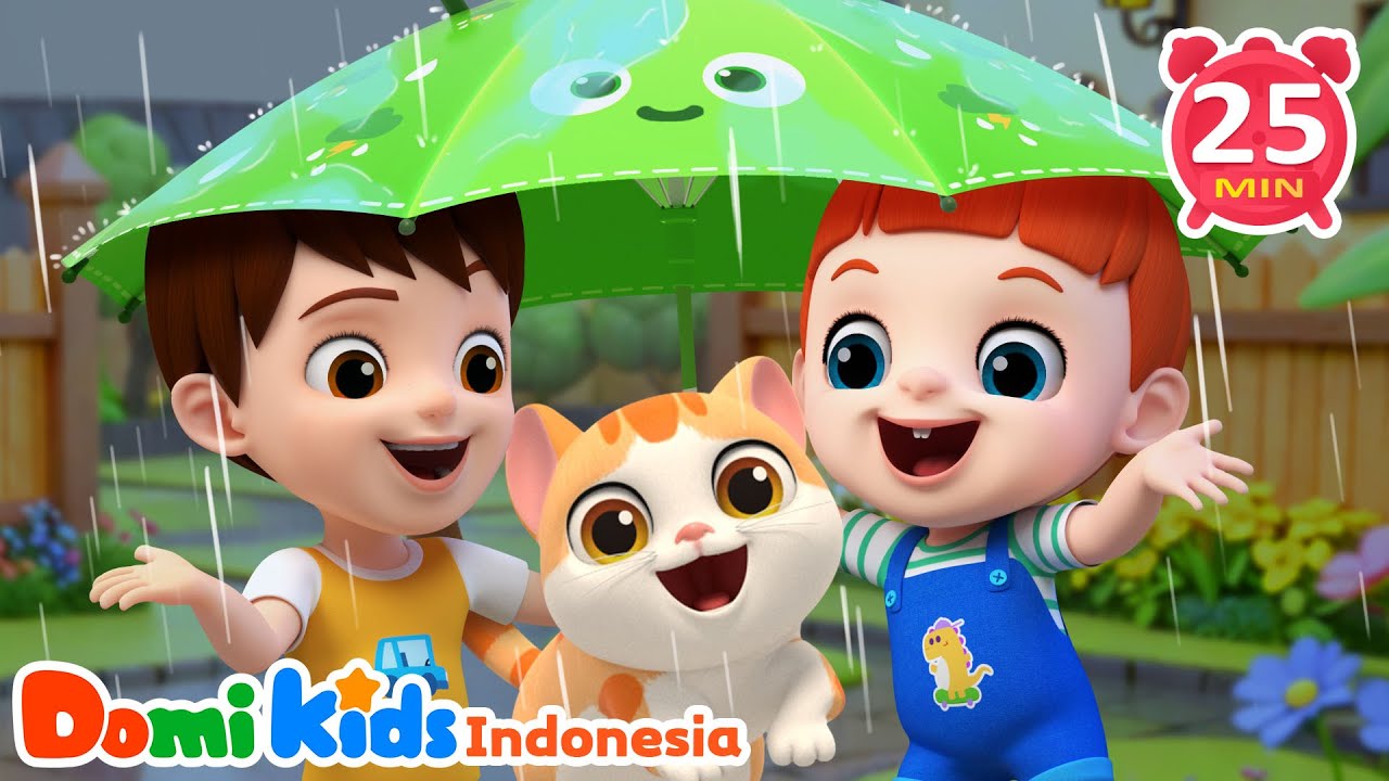 Lagu Hujan Anak ☔Lagu Anak Ceria | Domi Kids Kumpulan Lagu Pesta Anak-anak