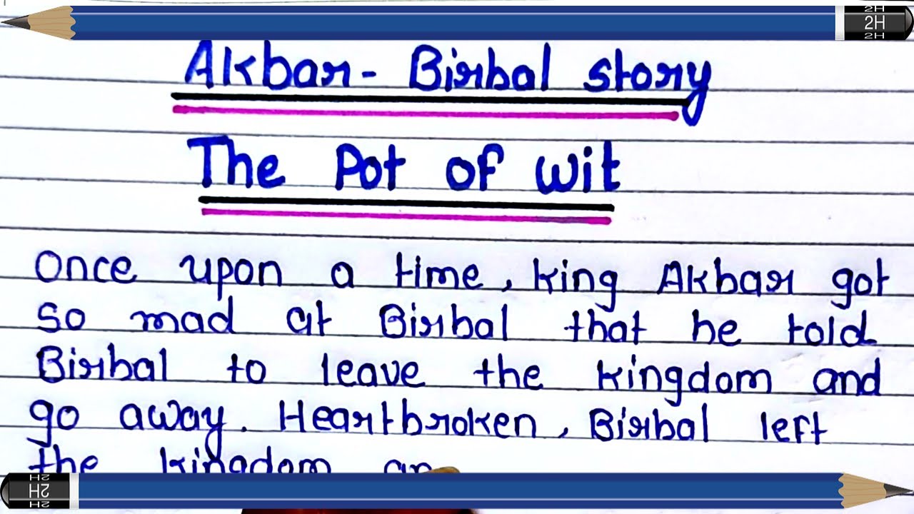 Akbar Birbal Story: The pot of wit | English moral story writing |story telling |english story tales