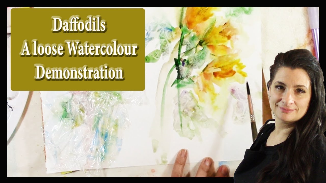 Loose Watercolour Demonstration of Daffodils