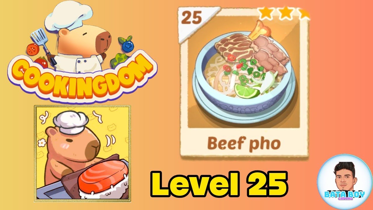 Cookingdom level 25 solution walkthrough ( beef pho )