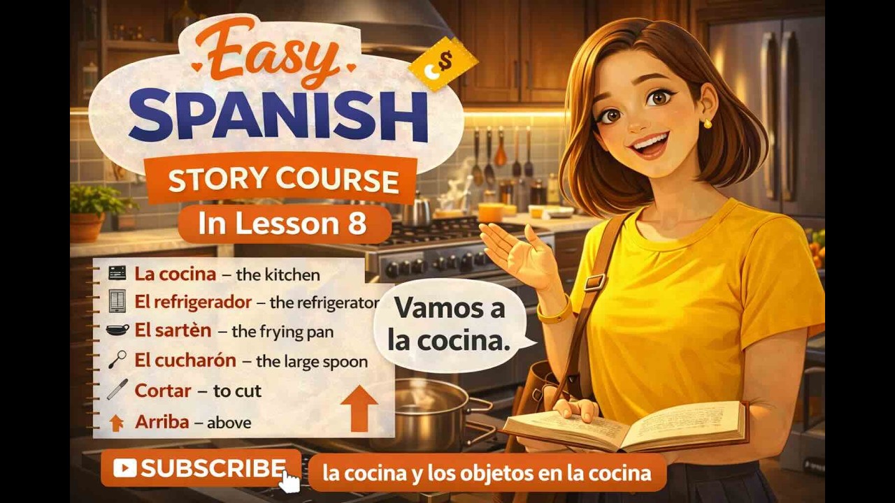 La cocina (Lesson 8 🇪🇸A1) | Easy Spanish Story Course
