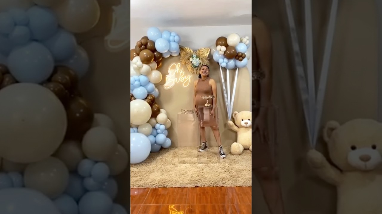 Balloon decoration ideas 🤩 Baby shower 👶🍼 Sharon Cabanillas