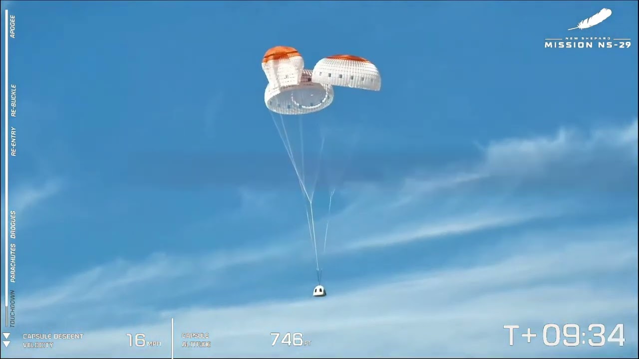TOUCHDOWN! Blue Origin NS-29 Cargo Capsule
