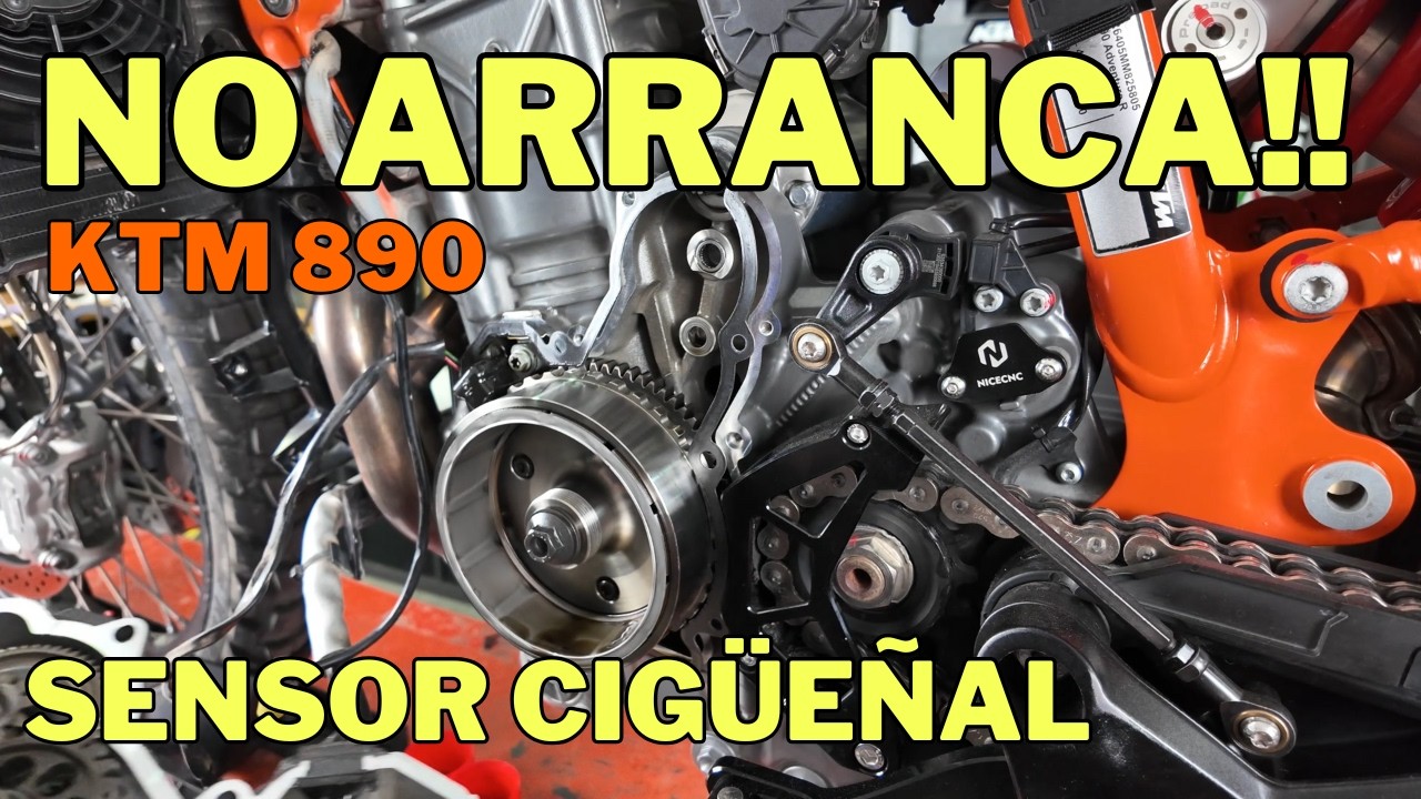 KTM 890 no arranca: solución cambiando el sensor del cigüeñal