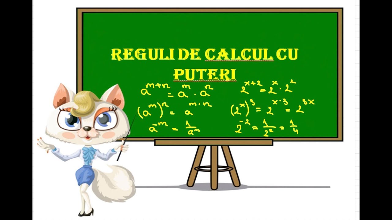Reguli de calcul cu puteri