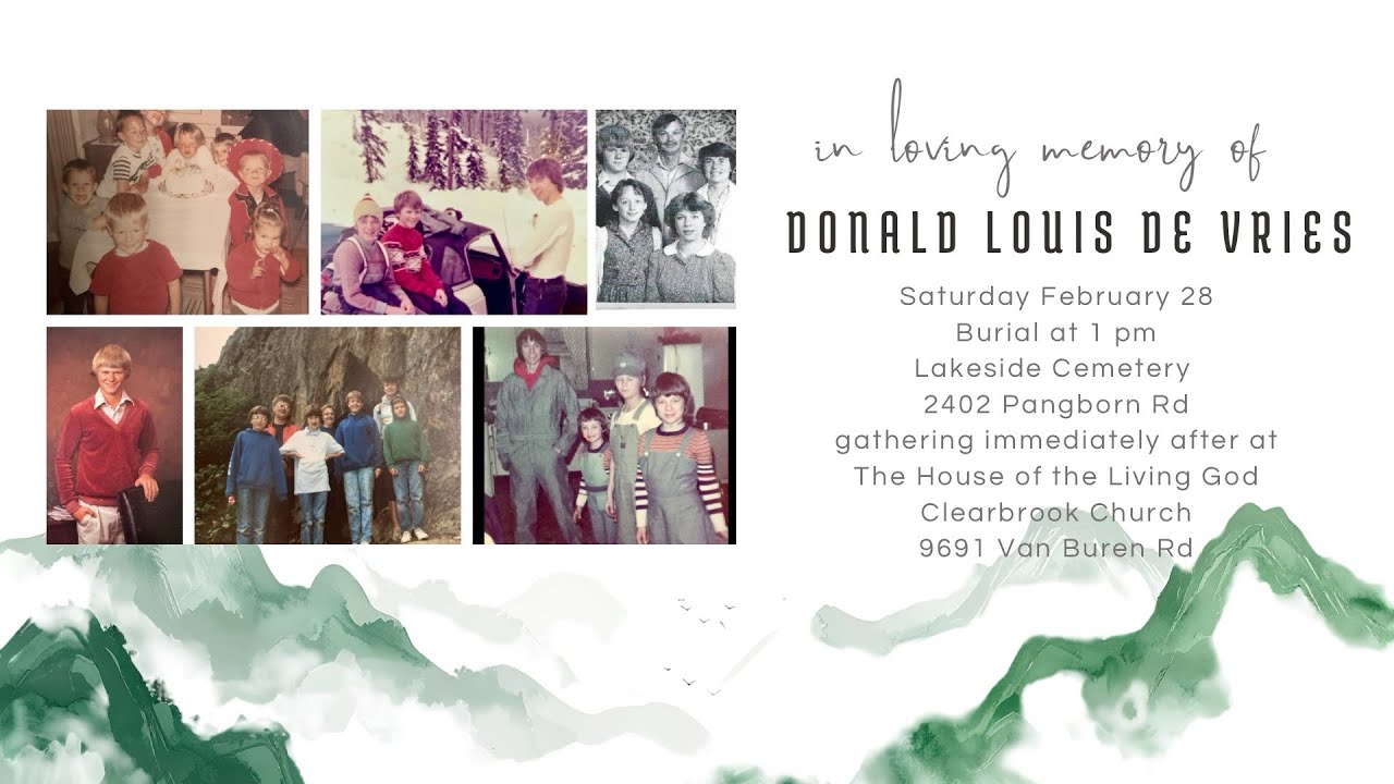 Don DeVries’ Memorial Service