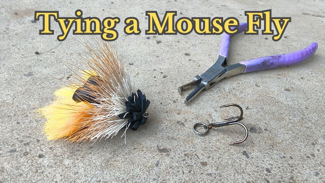 Tying a Mouse Fly on a Shank for Fly Fishing #fishingflies