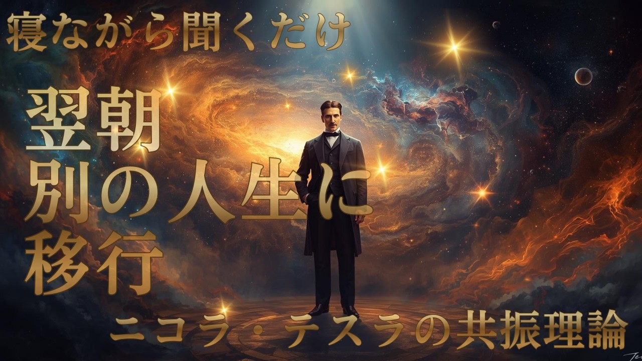 寝る前に聞くだけで潜在意識が整い現実が動き出す｜ニコラ・テスラの共振理論（528Hz・睡眠用）