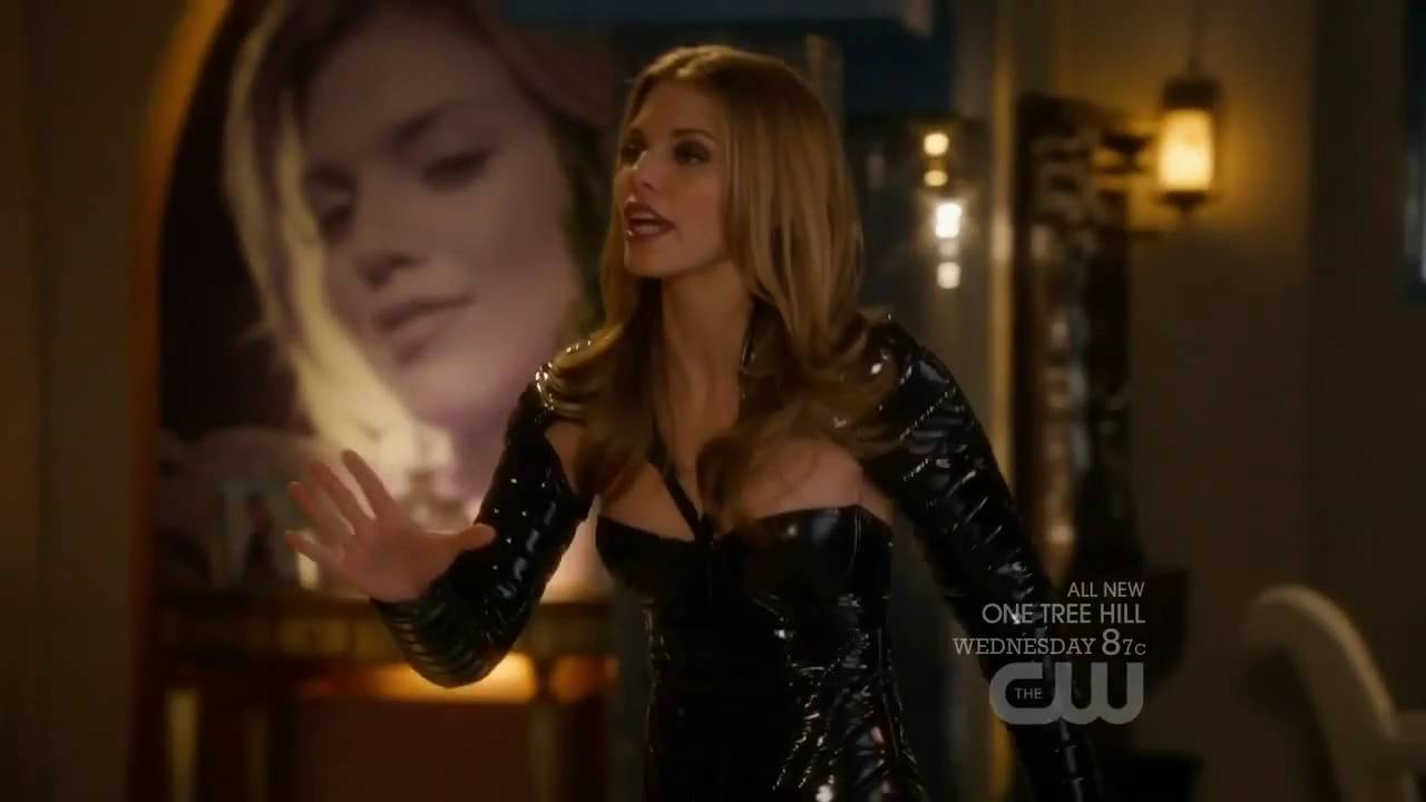 AnnaLynne McCord in vinyl catsuit