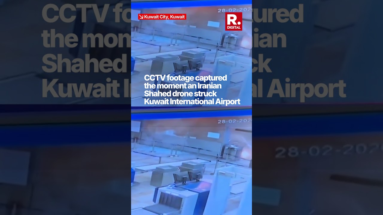 CCTV Captures Iranian Shahed Drone Hitting Kuwait International Airport