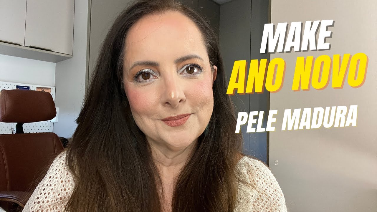 Maquiagem de Ano Novo em pele madura