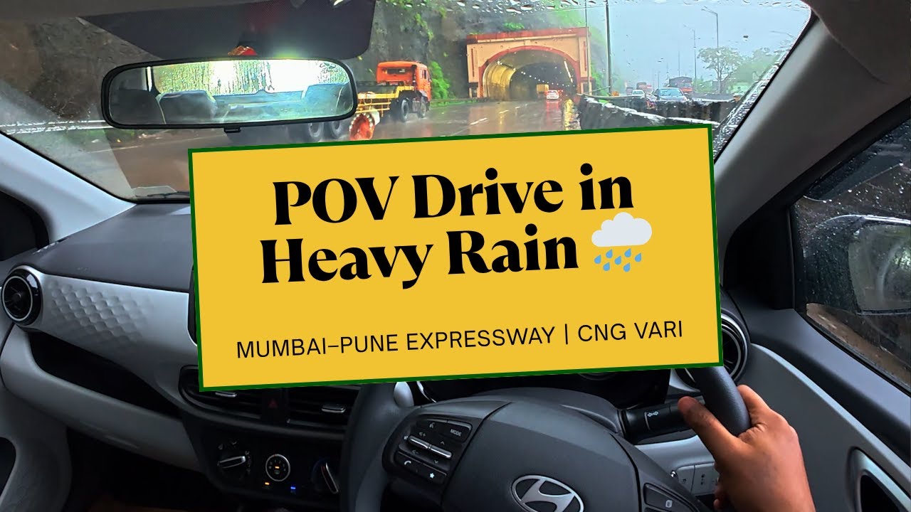 🌧️ POV Drive on Mumbai–Pune Expressway in Heavy Rain | Monsoon Magic | CNG Vari